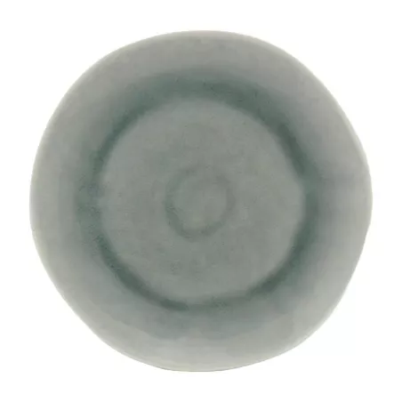 Plato Redondo de Ceramica 22 Centimetros Gris Claro BELLARTE LDX-P00124