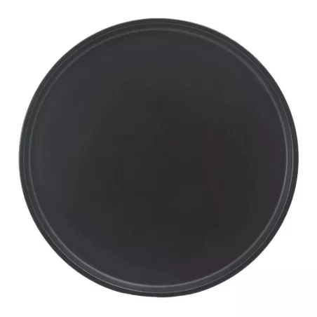 Plato Redondo de Ceramica 20 x 1.5 Centimetros Negro BELLARTE LDX-P00325
