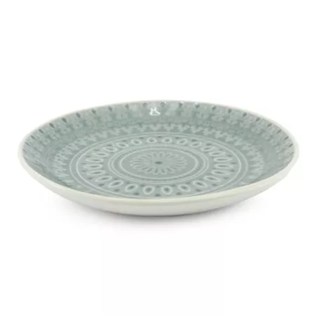 Plato Redondo de Ceramica  Diseno Mandala 20.7 Centimetros BELLARTE LDX-P00134