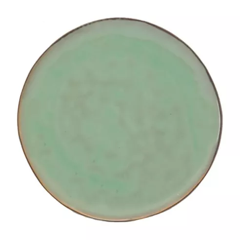 Plato Redondo de Ceramica 20.5 Centimetros Verde Musgo BELLARTE LDX-P00536