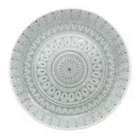 Plato Redondo de Ceramica  Diseno Mandala 20.7 Centimetros BELLARTE LDX-P00134 2