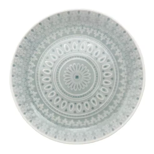 Plato Redondo de Ceramica  Diseno Mandala 20.7 Centimetros BELLARTE LDX-P00134
