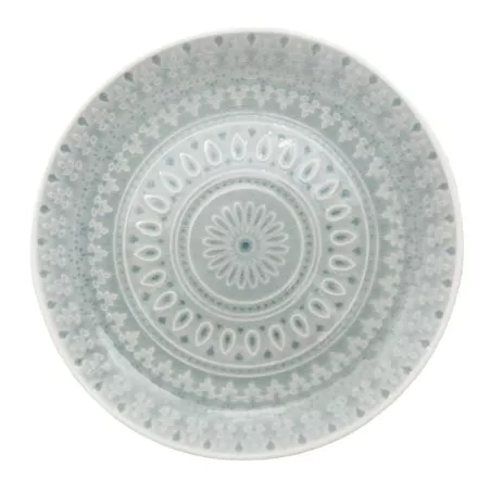 Plato Redondo de Ceramica  Diseno Mandala 20.7 Centimetros BELLARTE LDX-P00134