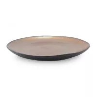 Plato Redondo de Ceramica 27.5 Centimetros Cafe BELLARTE LDX-P00617