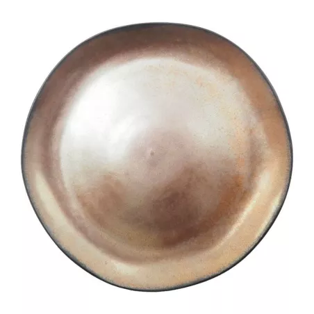 Plato Redondo de Ceramica 27.5 Centimetros Cafe BELLARTE LDX-P00617