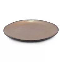 Plato Redondo de Ceramica 20 Centimetros Cafe BELLARTE LDX-P00618