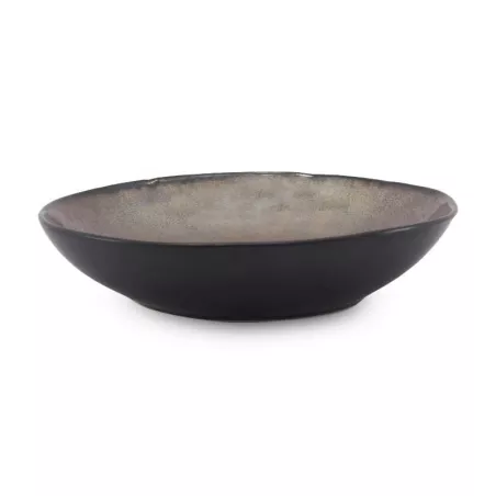 Bowl Redondo de Ceramica 20 x 4.5 Centimetros Cafe BELLARTE LDX-W00456