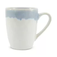 Jarra de Ceramica de 12 Onzas Blanco con Celeste BELLARTE LDX-B00026