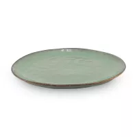 Plato Redondo de Ceramica 20.5 Centimetros Verde Musgo BELLARTE LDX-P00536