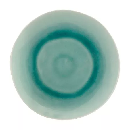 Plato Redondo de Ceramica 27.8 Centimetros Verde BELLARTE LDX-P00127