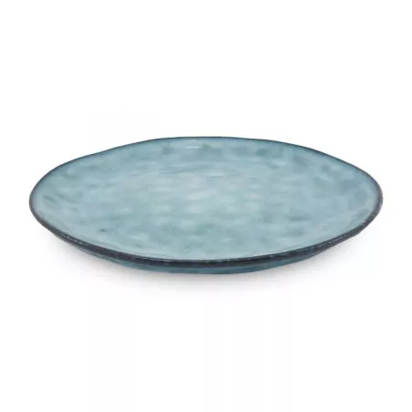 Plato Redondo de Ceramica 20 Centimetros Celeste BELLARTE LDX-P00556
