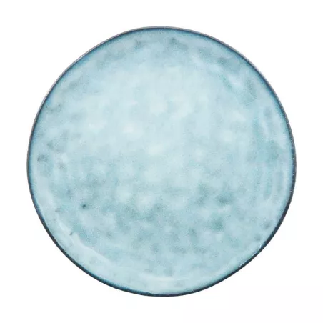 Plato Redondo de Ceramica 20 Centimetros Celeste BELLARTE LDX-P00556