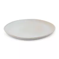 Plato Redondo de Ceramica 20.5 Centimetros Blanco Hueso BELLARTE LDX-P00357
