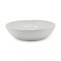 Bowl Redondo de Ceramica 18 x 5 Centimetros Blanco Hueso BELLARTE LDX-W00261