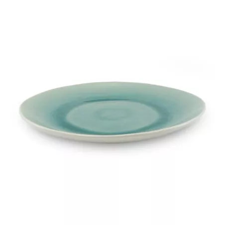 Plato Redondo de Ceramica 27.8 Centimetros Verde BELLARTE LDX-P00127