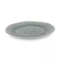 Plato Redondo de Ceramica 22 Centimetros Gris Claro BELLARTE LDX-P00124