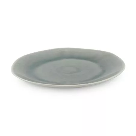 Plato Redondo de Ceramica 22 Centimetros Gris Claro BELLARTE LDX-P00124