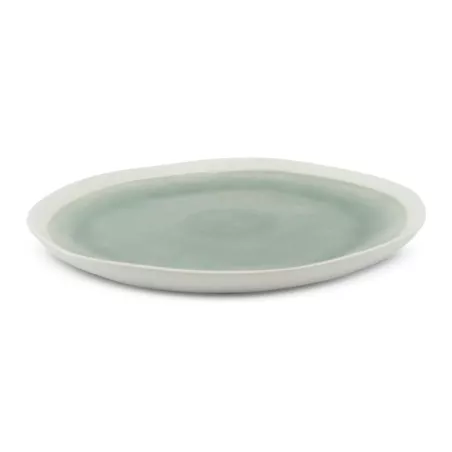 Plato Redondo de Ceramica 27.7 Centimetros Verde BELLARTE LDX-P00541