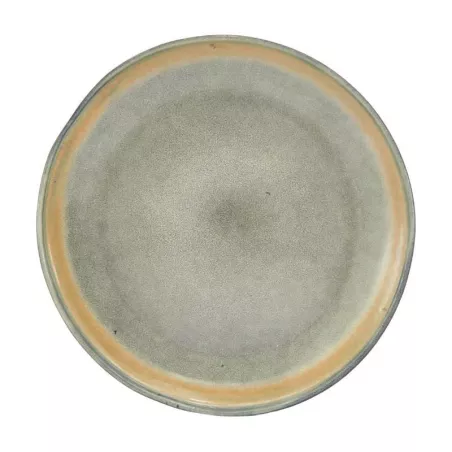 Plato Istanbul Redondo Coupe de Ceramica 11 Pulgadas Color Azul / Verde MASTER CHEF AZ27-1