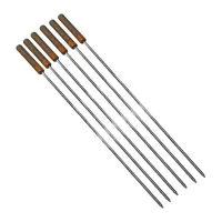 Pinchos para BBQ de Acero Inoxidable de 50 Centimetros, Paquete de 6 Unidades TIPS HIT-002