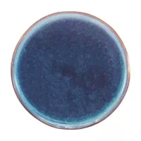 Plato Redondo Florencia de Ceramica 10.7 Pulgadas Color Azul MASTER CHEF AZ147-1 2
