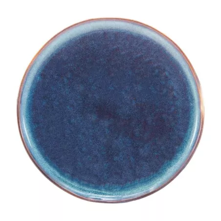 Plato Redondo Florencia de Ceramica 10.7 Pulgadas Color Azul MASTER CHEF AZ147-1