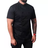 Gabacha Cruzada, Color Negra, Manga Corta, Talla 3XL CHECKEDOUT CU102D0100A-3XL 2