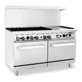 Cocina de 6 Quemadores con Horno y Plancha de 24 Pulgadas QUANTUM PRO EC-6-24GH