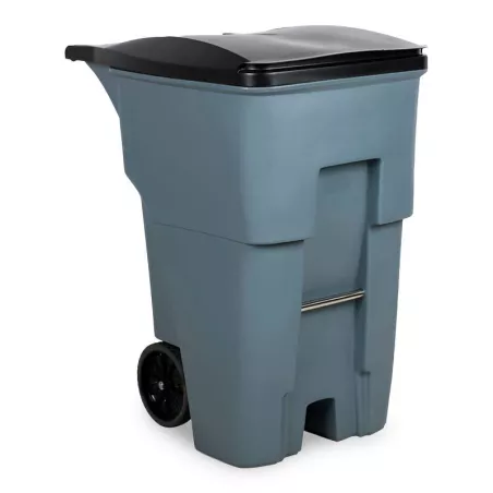 Basurero Rollout con 2 Ruedas de 95 Galones de Color Gris RUBBERMAID FG9W2200GRAY