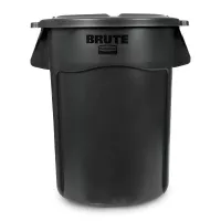 Basurero Redondo Brute de 44 Galones, Color Negro  RUBBERMAID FG264360BLA