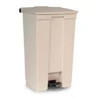 Basurero con Pedal de 23 Galones de Color Beige RUBBERMAID FG614600BEIG