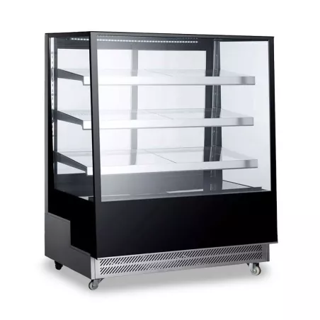 Vitrina Exhibidora Refrigerada Recta de 4 Niveles 57 x 28 x 47 Pulgadas Negra QUANTUM PRO VR-500LB