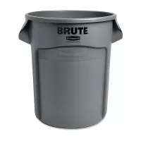 Basurero Redondo Brute de 44 Galones de Color Gris RUBBERMAID FG264360GRAY
