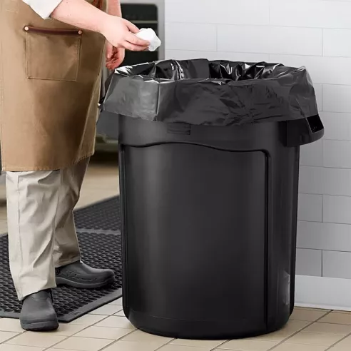 Basurero Redondo Brute de 44 Galones, Color Negro  RUBBERMAID FG264360BLA