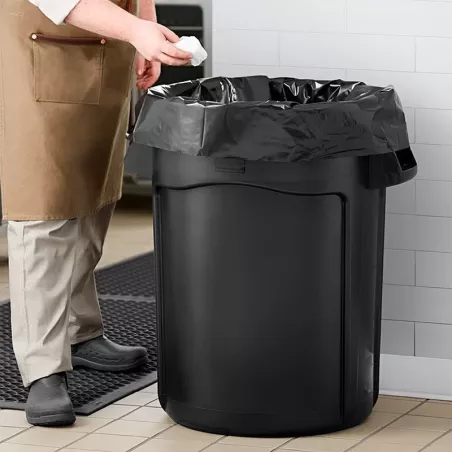 Basurero Redondo Brute de 44 Galones, Color Negro  RUBBERMAID FG264360BLA