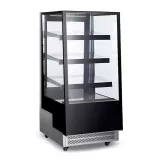 Vitrina Exhibidora Refrigerada Recta de 4 Niveles 57 x 29 x 26 Pulgadas Negra QUANTUM PRO VR-300LB