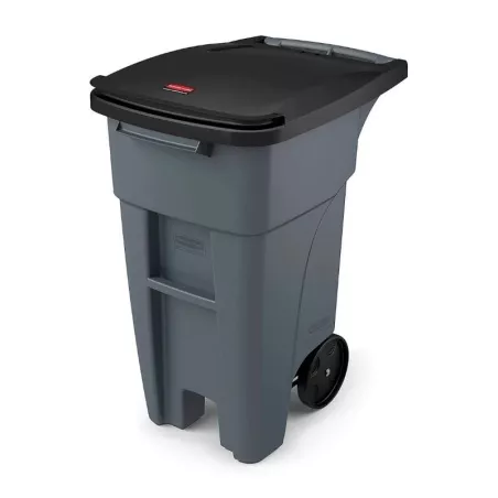 Basurero Rollout de 32 Galones con 2 Ruedas de Color Gris RUBBERMAID 1971941