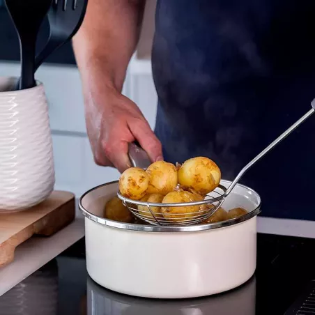 Espumadera de Acero Inoxidable con Puno Gris KITCHEN AID KAS010OHCGG