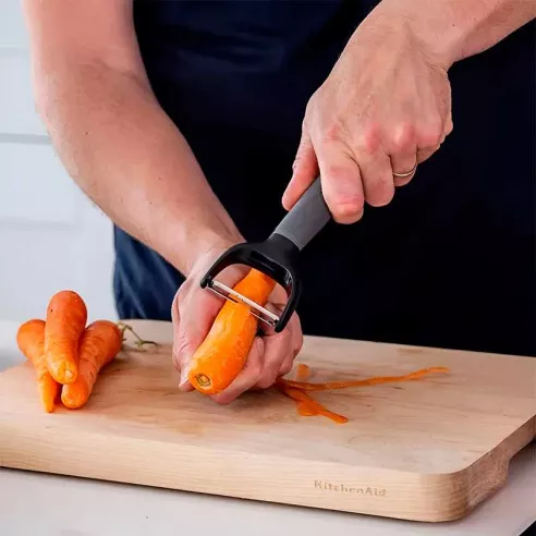 Pelador para Vegetales en Y de Acero Inoxidable con Puno Gris KITCHEN AID KAS145OHCGG