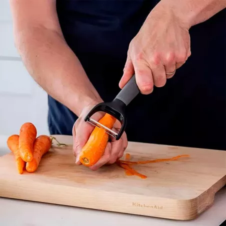 Pelador para Vegetales en Y de Acero Inoxidable con Puno Gris KITCHEN AID KAS145OHCGG