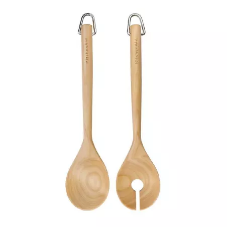 Juego de Servicio para Ensalada de Madera de Abedul 30 Centimetros KITCHEN AID KQR713OHE
