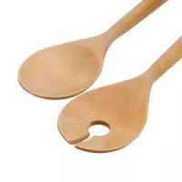 Juego de Servicio para Ensalada de Madera de Abedul 30 Centimetros KITCHEN AID KQR713OHE 2