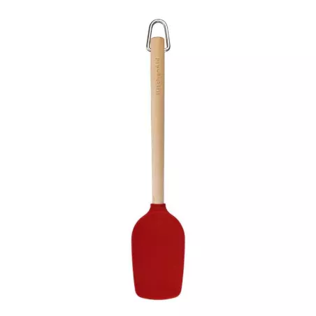 Cuchara Espatula de Madera de Abedul con Punta de Silicon Rojo KITCHEN AID KQR730OHERE