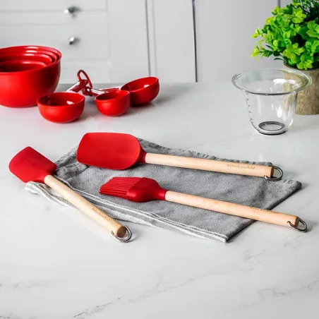 Brocha para Adobo de Madera de Abedul con Cabezal de Silicon Rojo 30 Centimetros KITCHEN AID KQR753OHERE