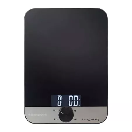 Balanza Digital para Cocina de Vidrio para 11 Libras Negro KITCHEN AID KQ908G