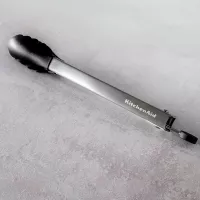 Pinza de Acero Inoxidable con Punta de Silicon Negro KITCHEN AID KQG094OHOBE 2