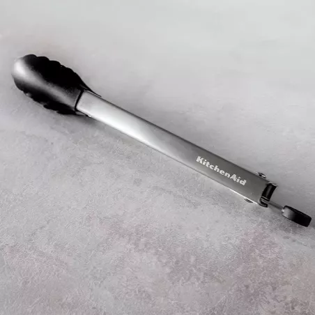 Pinza de Acero Inoxidable con Punta de Silicon Negro KITCHEN AID KQG094OHOBE