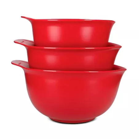 Bowl Mezclador Rojo, Set de 3 Unidades KITCHEN AID KQG175OSERE