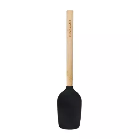 Cuchara Espatula de Bambu con Punta de Silicon Negro KITCHEN AID KQG630OHOBE