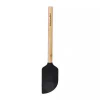 Espatula Rasqueta de Bambu con Punta de Silicon Negro KITCHEN AID KQG631OHOBE